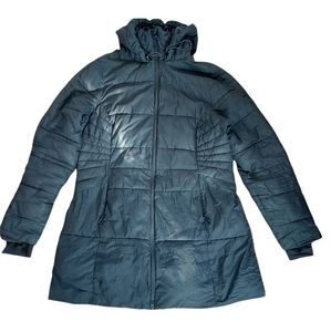 Champion Long Black Puffer Jacket Size XL